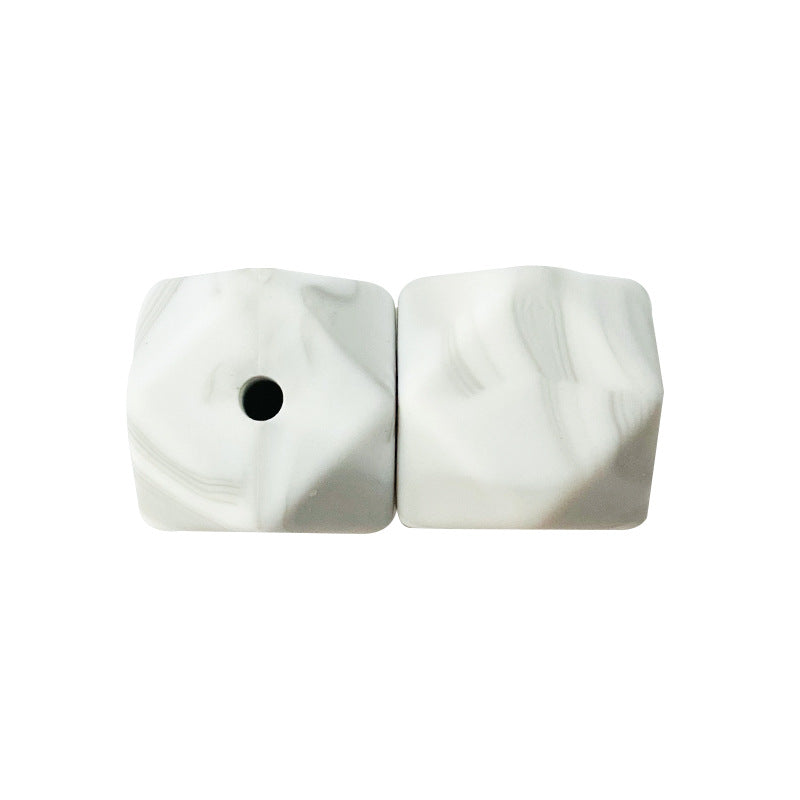 Wholesale 17MM 50PCS Hexagon DIY Colorful Beads Silicone